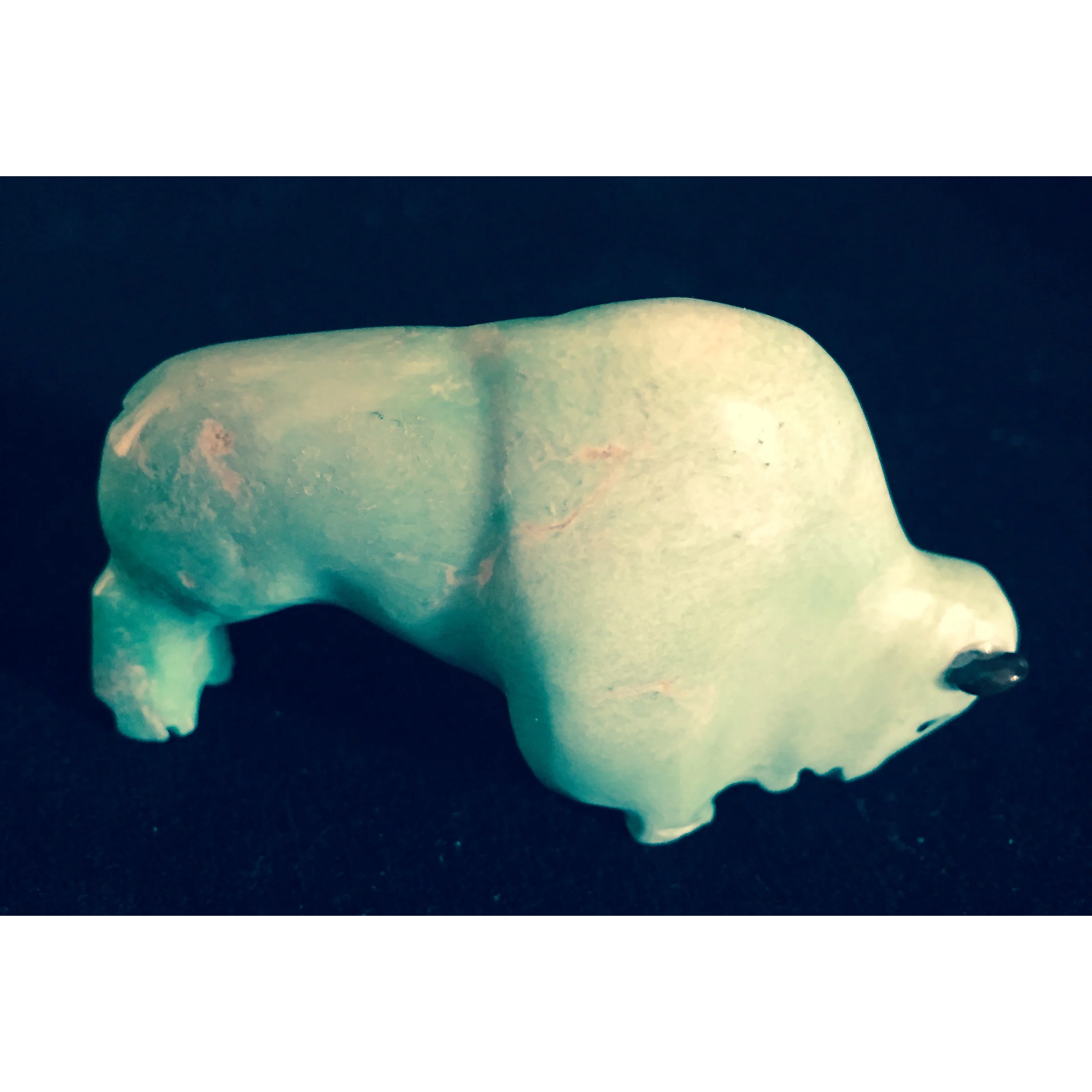 Stewart Quandelacy Zuni buffalo (American bison) fetish carving